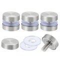 4 Pcs Sign Standoff Screws 0 8x0 7 In Stainless Steel Nail Advertising Glass For Acrylic Frame Board Connect And Fix Brushed 