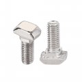 Uxcell M5x12mm T-slot Drop-in Stud Sliding Bolt Screw Carbon Steel For 20 Series Aluminum Profile 10pcs