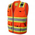 Lohaspro Surveyor Safety Vest Reflective For Men High Visibility Class 2 Heavy Dutys With Pockets And Zipper Construction Work 