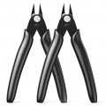 Zip Tie Cutters Jewelry Cutting Pliers 5 In Flush Miniature Clippers For Plastic Models Electronics 2 Pack Bf-170 Black 