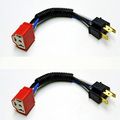 H4 Ceramic High Heat Led Light Bulb Wiring Harness Socket Plug 2 Pack For Passenger Car Truck Motorcycle And Scooter 