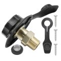 Saihisday Flange Rv Fresh Water Inlet 3 4 Nh Female To 1 2 Npt Male City With Check Valve Connection Dust Plug For Camper 