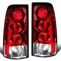 Replacement For Chevy Silverado Gmc Sierra Gmt800 Pair Of Chrome Housing Altezza Tail Brake Lights
