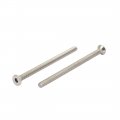 Uxcell M3x50mm 316 Stainless Steel Flat Head Hex Socket Cap Screws Silver Tone 15pcs