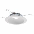 6 In Recessed Matte White Led Baffle Lighting Trim 693wb Wet Location Compatible Air Tight Circular Plastic 