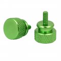Uxcell Computer Pc Case M3x7mm Aluminum Alloy Knurled Thumb Screws Green 10pcs