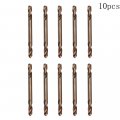 Hegebeck Hss Cobalt Double End Drill Bits 3 2mm Drilling Dia For Stainles Steel Metal Copper Iron Cast 10pcs
