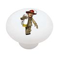 Firefighter Decorative High Gloss Ceramic Drawer Knob 