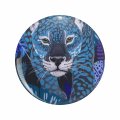Blue Leopard Prowling Jaguar Pouncing Panther Stalking Prey Carnivore Predator Exotic Pet Jungle Cat Feline Roar Hunt Keychain 