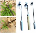 2023 New Weeding Artifact Uprooting Tool Manganese Steel Forged Weed Puller 4 Teeth Dual Purpose Weeder High Strength Hand 