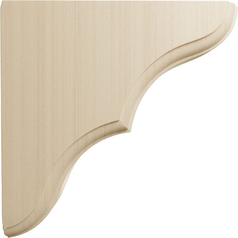 Ekena Millwork Bktw02x06x06strw Stratford Wood Brackets 1 3 4 W X 5 D 2 H Rubberwood