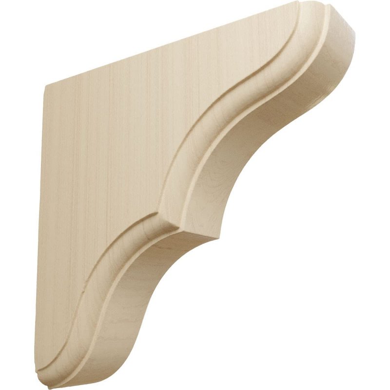 Ekena Millwork Bktw02x06x06strw Stratford Wood Brackets 1 3 4 W X 5 D 2 H Rubberwood