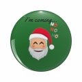 1080 Graphics Santa Is Coming Key Chain Double Sided Stainless Steel Keychain 