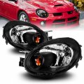 Amerilite Black Replacement Headlights Set For 03-05 Dodge Neon Passenger And Driver Side