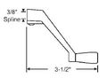 Window Operator Handle Crank Type Bronze 3 8 Spline Size 