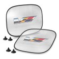 Cadillac V Logo Car Side Window Mesh Sun Shades For Uv Protection 2 Pack Official Licensed 