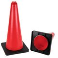 24 High Hat Cones In Fluorescent Orange With Black Base For Indoor Outdoor Traffic Work Area Safety Marker Agility Sport