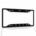 Fastasticdeals Metal Insert License Plate Frame Greyhound Dog A Weatherproof Car Accessories Black 4 Holes Solid 
