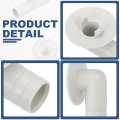 4pcs Air Conditioner Drain Hose Connector Elbow Fitting With Rubber Ring For Mini-split Units And Window Ac Unit 15mm White