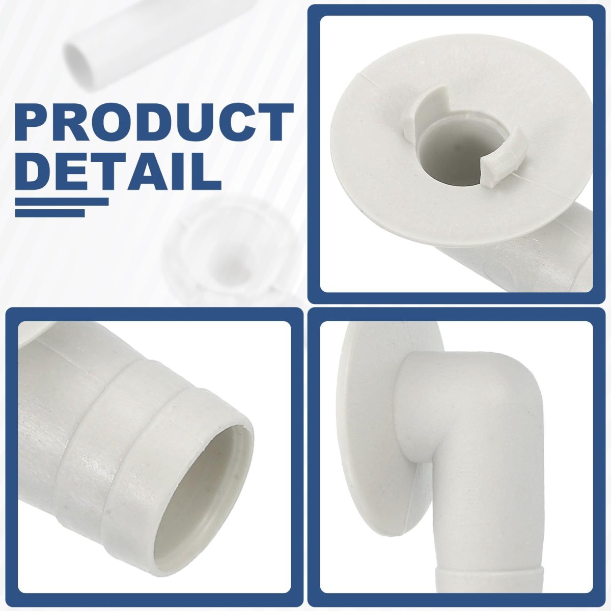 4pcs Air Conditioner Drain Hose Connector Elbow Fitting With Rubber Ring For Mini-split Units And Window Ac Unit 15mm White