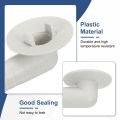 4pcs Air Conditioner Drain Hose Connector Elbow Fitting With Rubber Ring For Mini-split Units And Window Ac Unit 15mm White