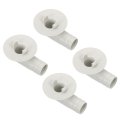 4pcs Air Conditioner Drain Hose Connector Elbow Fitting With Rubber Ring For Mini-split Units And Window Ac Unit 15mm White 