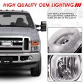 Auto Dynasty Compatible With Ford Super Duty Pair Of Bumper Driving Fog Lights Clear Lens