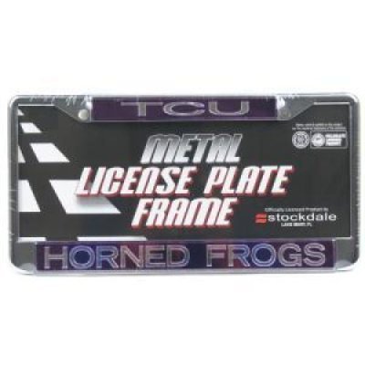 Tcu Horned Frogs Metal Inlaid Acrylic License Plate Frame