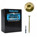 Velocity Cabinet Wood Screws And Driver Bit Set 100 Pieces 8 X 2 5 In Multi Purpose Zinc Plated With Heavy Duty Shank Hexstix 