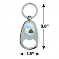 Graphics More Toilet Paper And Poop We Go Together Like Funny Friends Keychain Chrome Metal Spinning Oval Bottle Opener