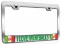 I Love Meatballs Italian Italy Chrome Metal License Plate Frame Tag Holder Y82 