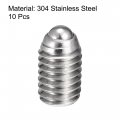 Uxcell Ball Point Set Screws M5 X 8mm 304 Stainless Steel Metric Spring Hex Socket Screw 10pcs