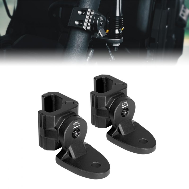 2pcs Utv Whip Light Mounts Flag Pole Bar Brackets Cb Antenna For Polaris Ranger General Can-am Defender Commander Maverick