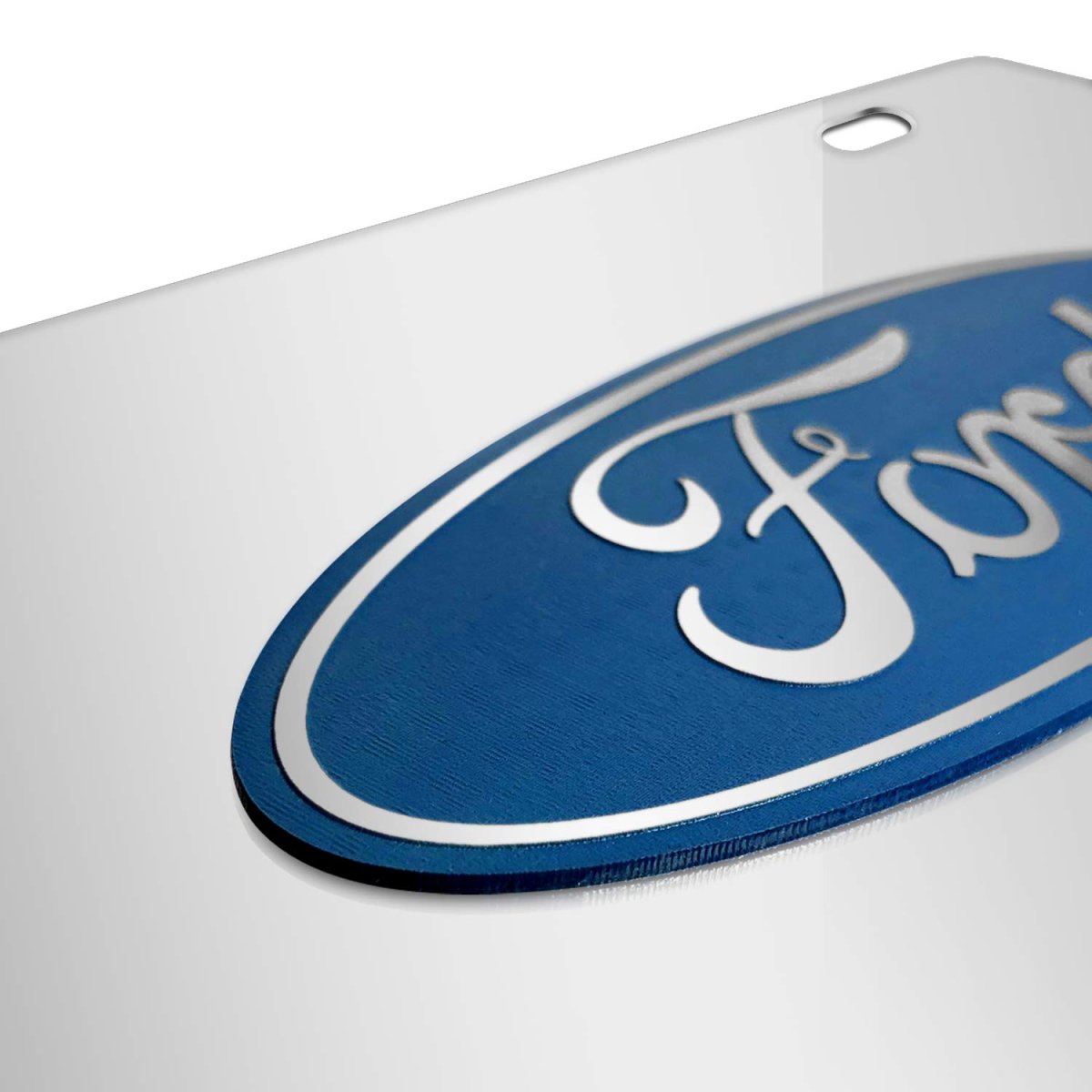 Ford Mustang 5 0 3d Logo Mirror Chrome Stainless Steel License Plate Official Licensed