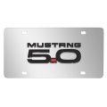Ford Mustang 5 0 3d Logo Mirror Chrome Stainless Steel License Plate Official Licensed