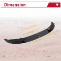 Hecasa Front Bumper Lip Splitter Compatible With 2011-2016 Bmw F10 528i 535i 550i M Sport Spoiler Glossy Black