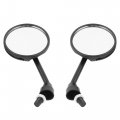 Uxcell Pair Black Adjustable 10mm Thread Diameter Motorcycle Rear View Mirror Round