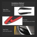 Qiilu 1 Pair Car Real Carbon Fiber Headlight Eyebrow Eyelid Trim Fit For Mazda Rx-8 2004-2008