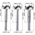 Uxcell Forstner Wood Boring Drill Bits 25mm 26mm 27mm Dia Hole Saw Carbide Alloy Steel Tip Round Shank Cutting For Hinge
