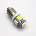Ruiandsion E10 Dc 12v 4300k Warm White 5050 5smd 1w Led Bulb For Torchlight Flashlight Torch Headlight Negative Earth Pack Of