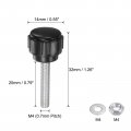 Uxcell 4 Set M4 X 20mm Male Thread Knurled Knobs Thumb Screws With Nuts Washers Clamping Knob Grip 14mm Plastic Head Hand