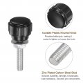 Uxcell 4 Set M4 X 20mm Male Thread Knurled Knobs Thumb Screws With Nuts Washers Clamping Knob Grip 14mm Plastic Head Hand
