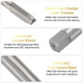 2pcs 3 8-16 Unc B2 Spiral Point Thread Tap Screw Threading Tapping Tool High Speed Steel Machine Taps Bit