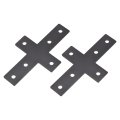 Cross Shape Corner Bracket Joint Plate For 3030 Aluminum Extrusion Carbon Steel Outside Fasteners Furniture Storage Rack Black 