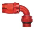 Aeroquip Fbm1357 Direct Port Fitting 90 Deg Orb -10an Hose Size 11 16-12 Thread Swivel O-ring Aluminum Red Bulk Packaged 