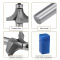 Uxcell Router Bit 1 2 Shank 1-1 4 Inch Cutting Dia Round Over Corner Flutes Tungsten Steel For Woodworking Milling Cutter Tool