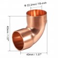 Uxcell 22 2mm Id 1mm Thick 90 Degree Copper Elbow Short-turn Pipe Fitting Connector For Plumbing