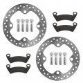 Caltric 2 Front Or Rear Brake Disc With Pad Compatible Polaris Rzr Xp 1000 4 1000 2014-2021