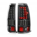 1999-2002 Chevy Silverado 1999-2006 Gmc Sierra 1500 2500 3500 Pickup Truck Black Bezel C-shape Full-led Tail Light Housing Lamp 