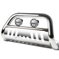 Compatible With Fj Cruiser 3 Inches Chrome Bull Bar 6 Housing Clear Lens Fog Lights